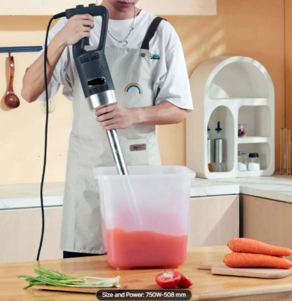 Commercial Immersion Blender, 750 Watt Heavy Duty - Image 4