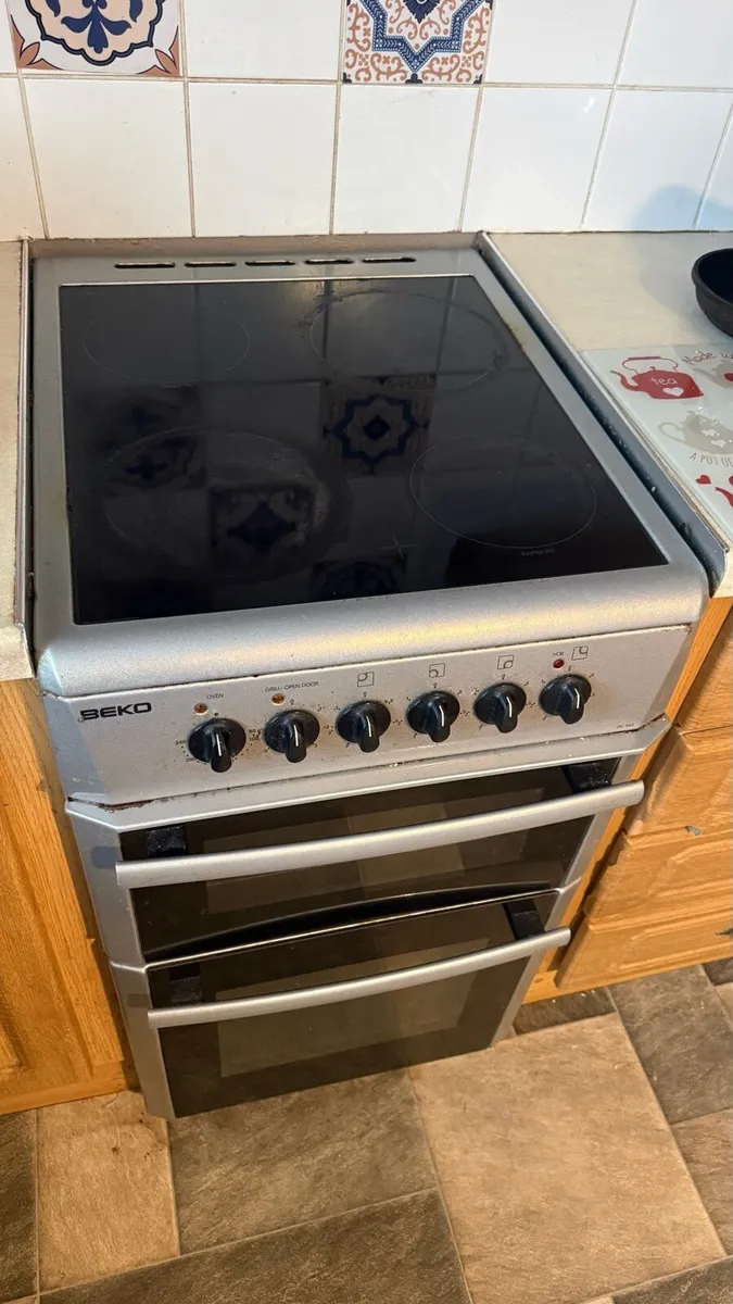 50cm Beko Double Oven Electric Cooker - Image 2