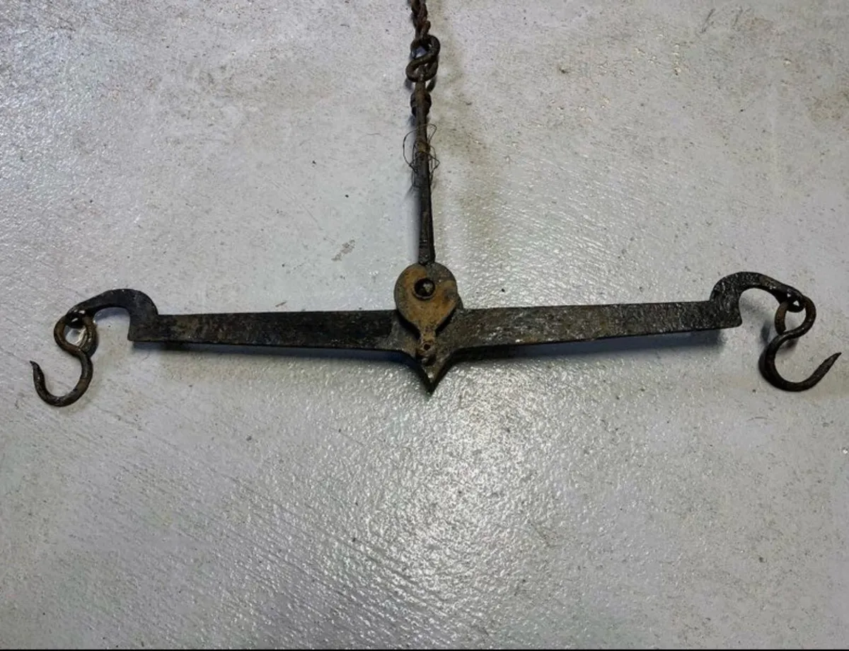 Antique wrought iron balance scales - Image 2