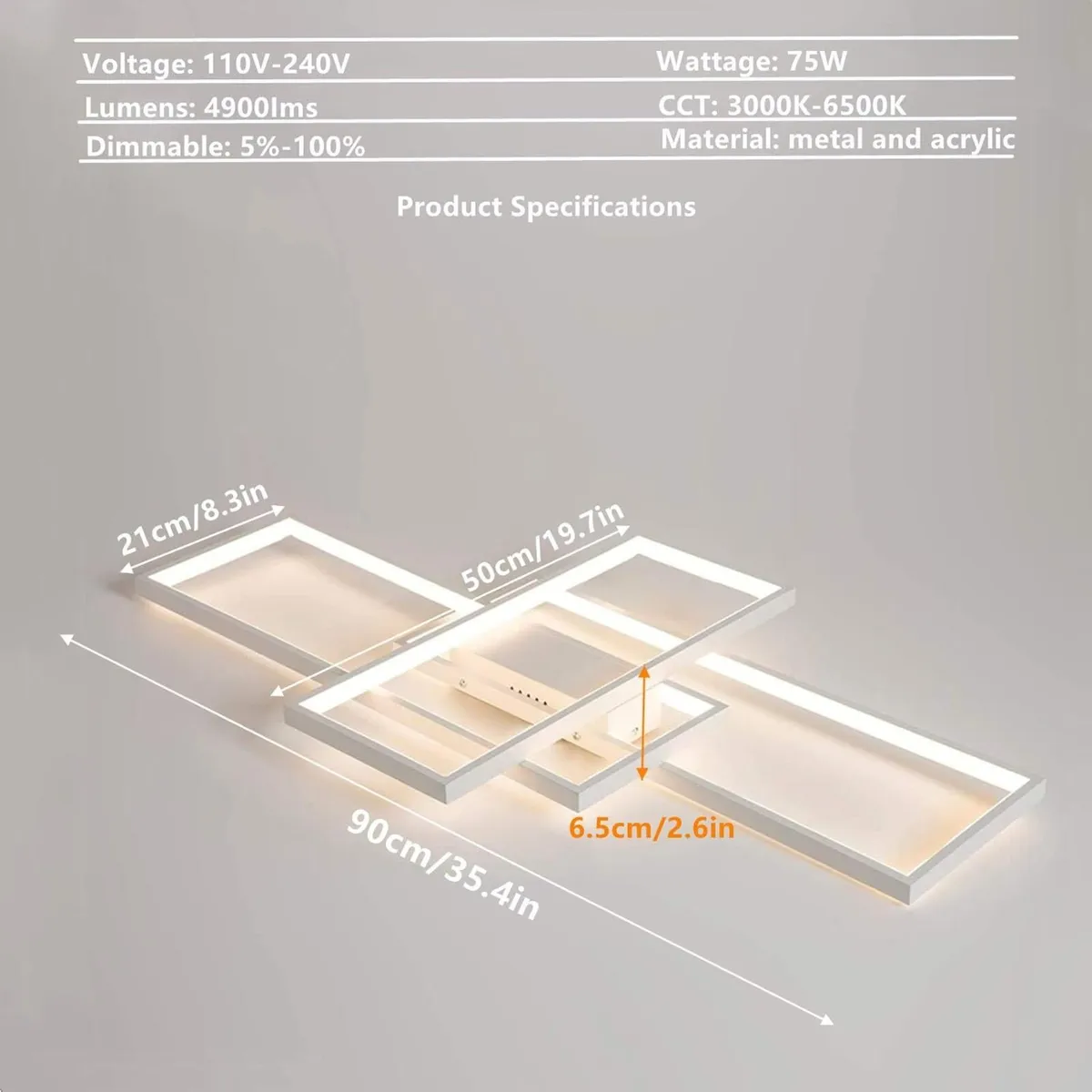 LED Dimmable Ceiling Light Modern Lamp Lights - Image 4