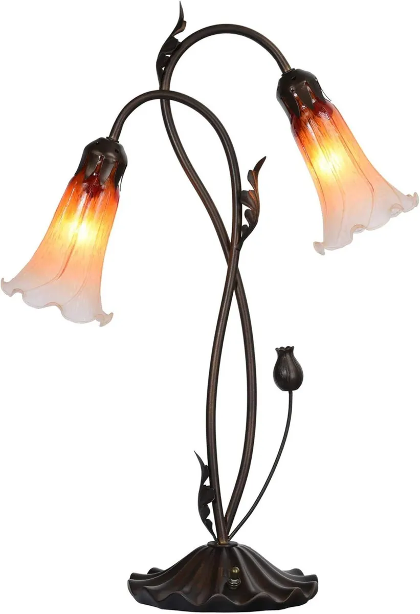 L30698 Lily Flower Blown Glass Accent Table Lamp - Image 1