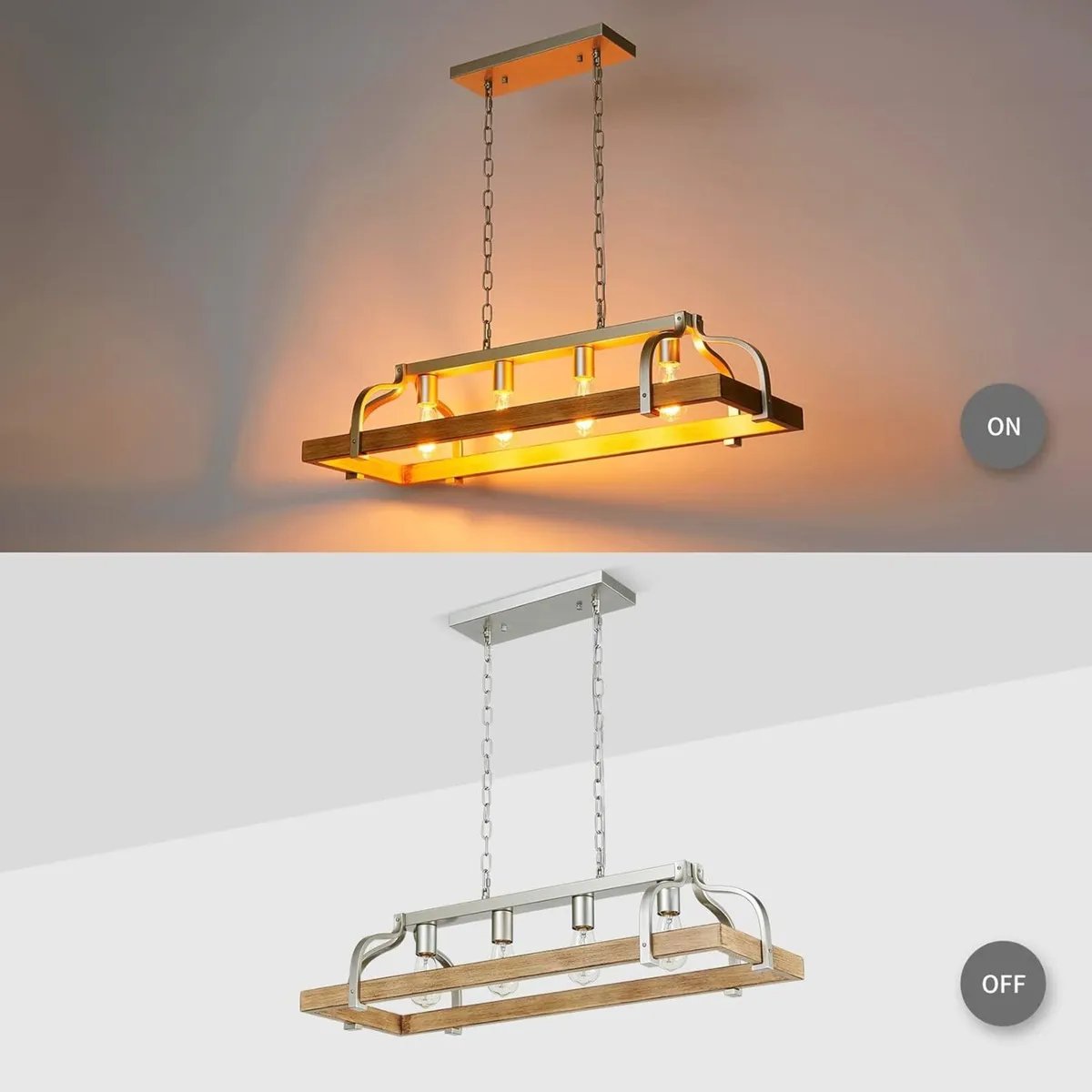 4-Light Metal Pot Hanging Rack Chandelier - Image 4