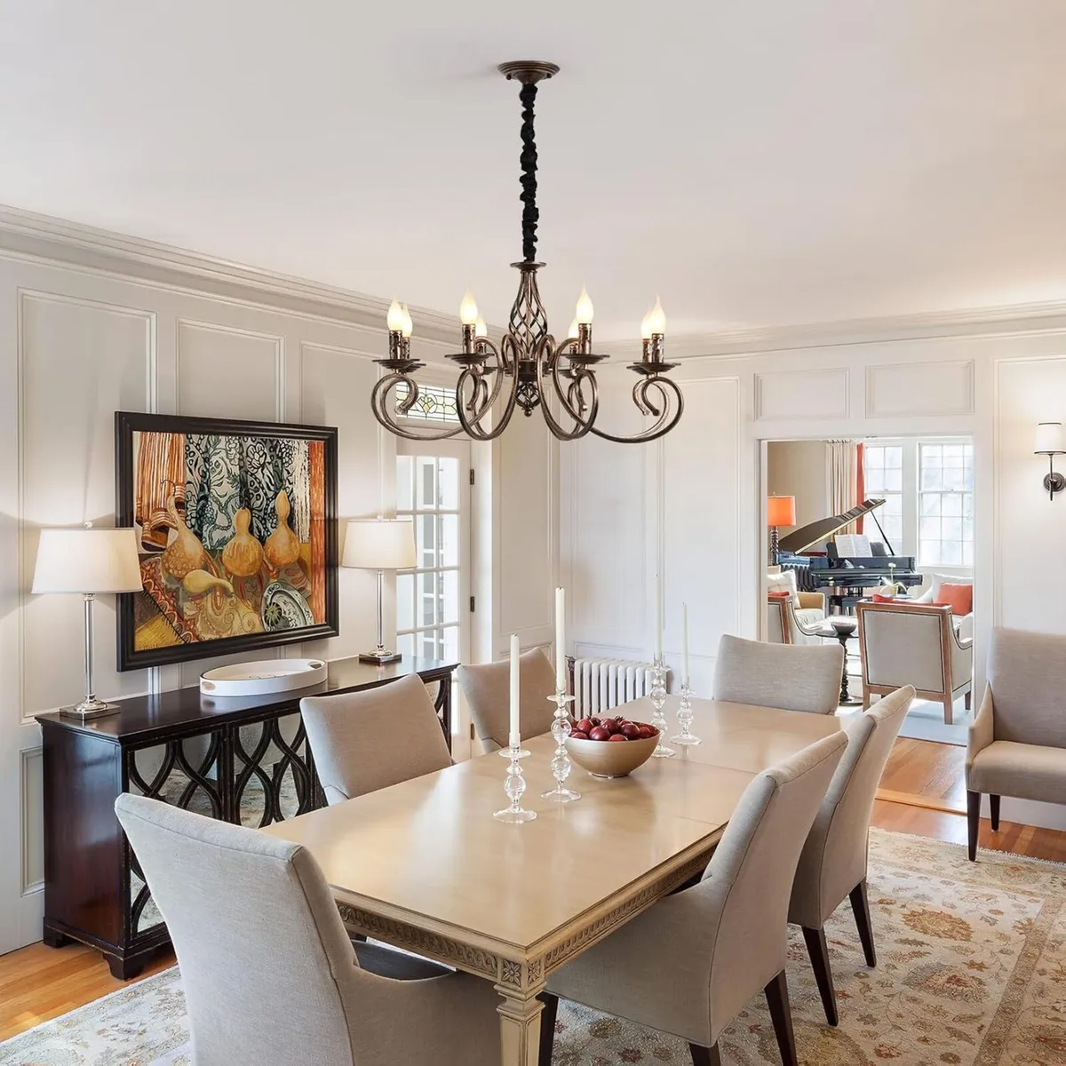 Rustic Chandeliers Candle French Country Chandelie - Image 2