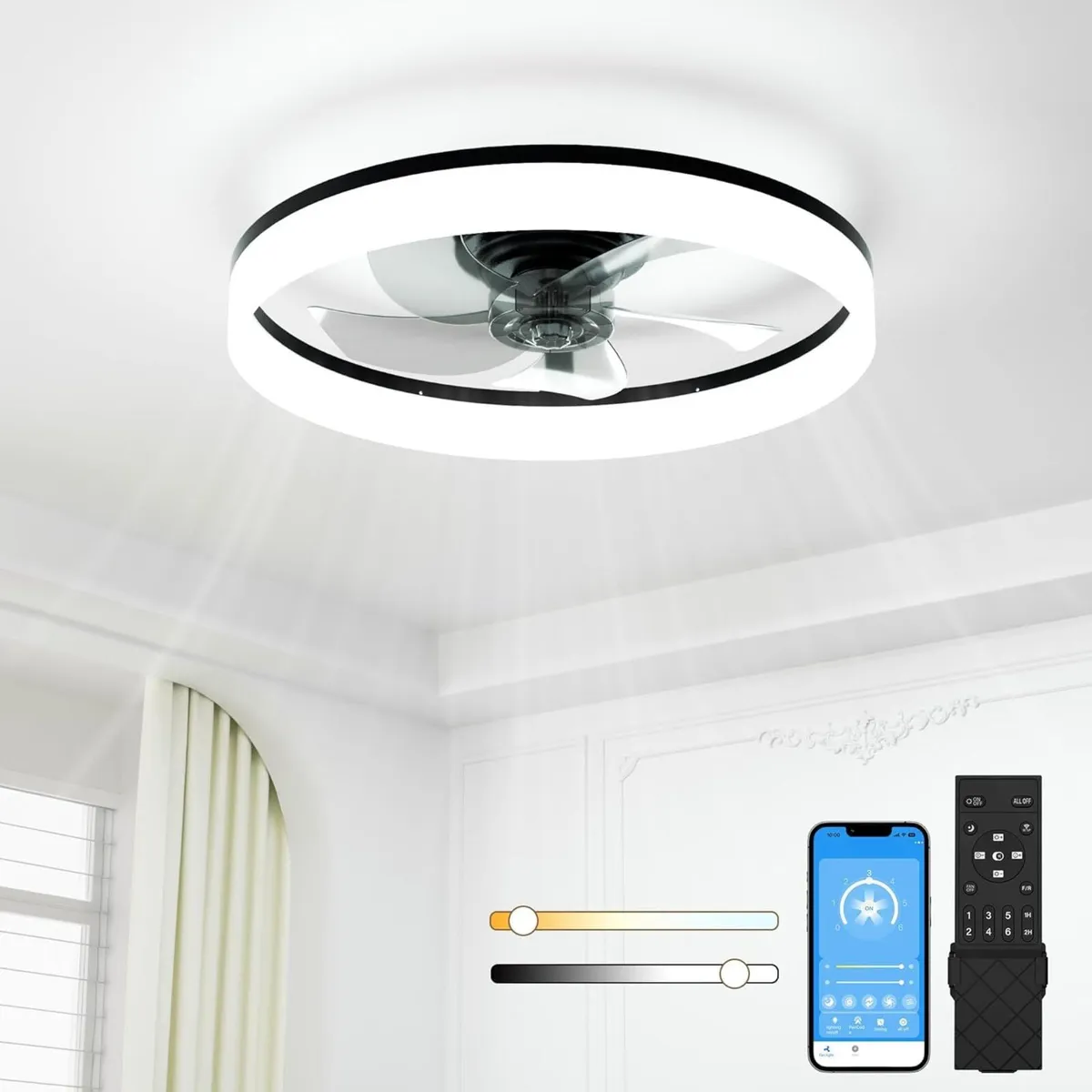 50CM LED Ceiling Fan with Lights and Remote - Image 1