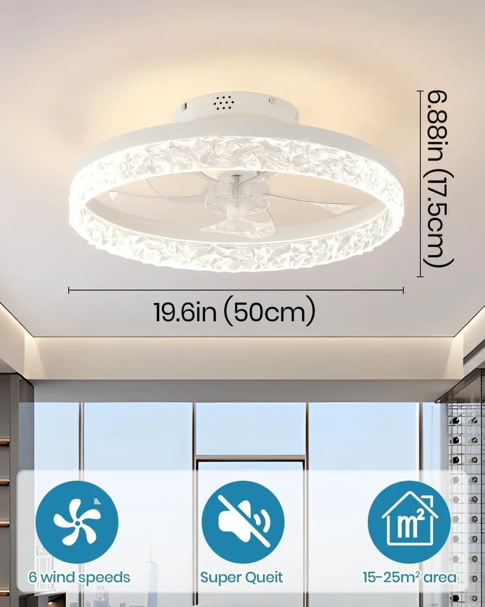 Modern Ceiling Fan with Light 30 Low Profile - Image 4