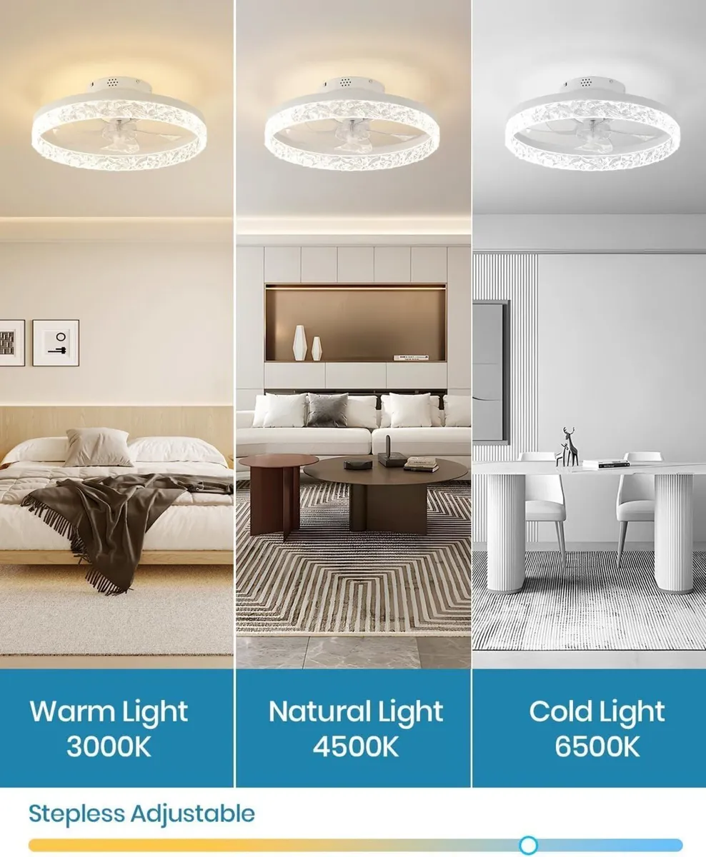 Modern Ceiling Fan with Light 30 Low Profile - Image 2