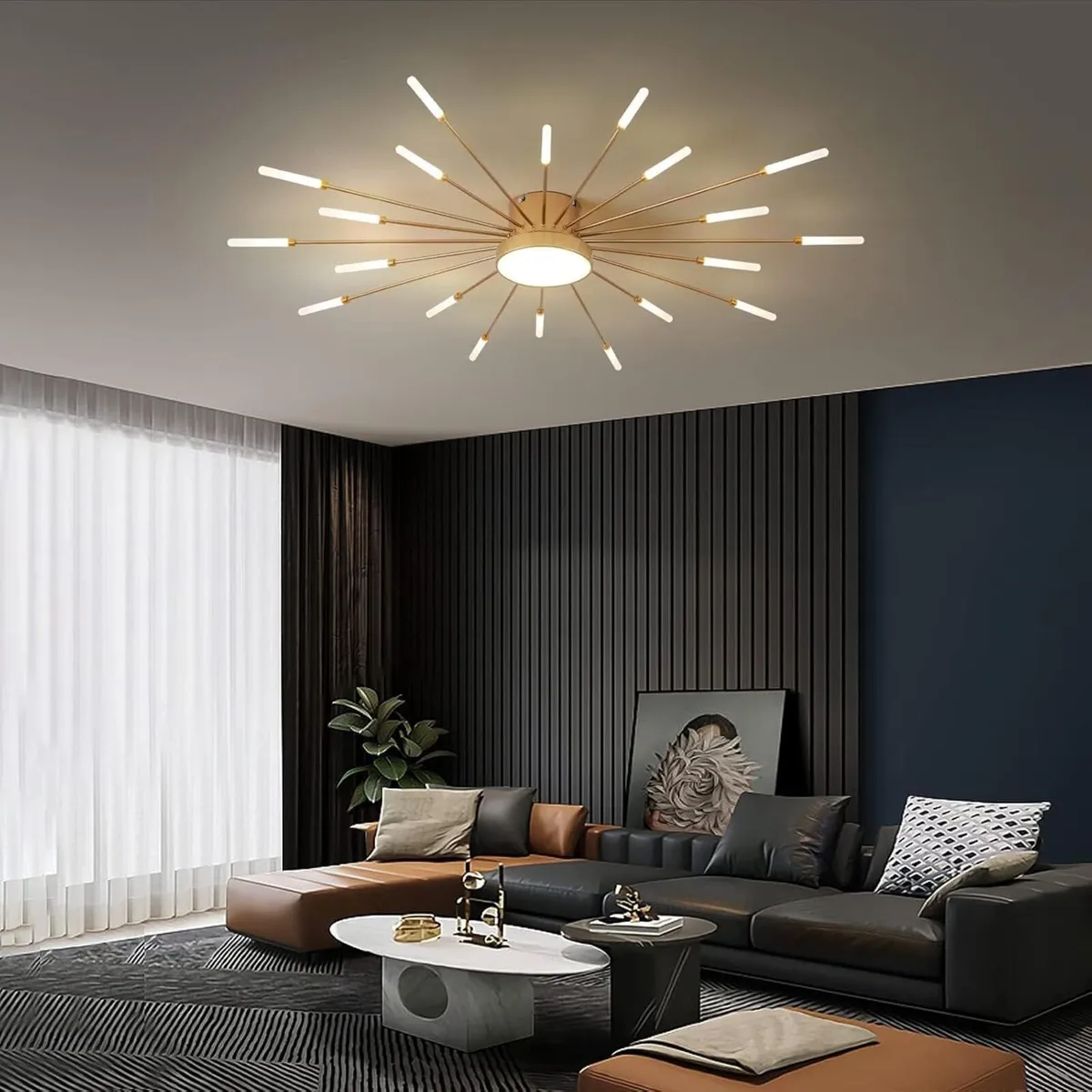 Modern LED Ceiling Light 20+1 Heads Semi Flush - Image 2