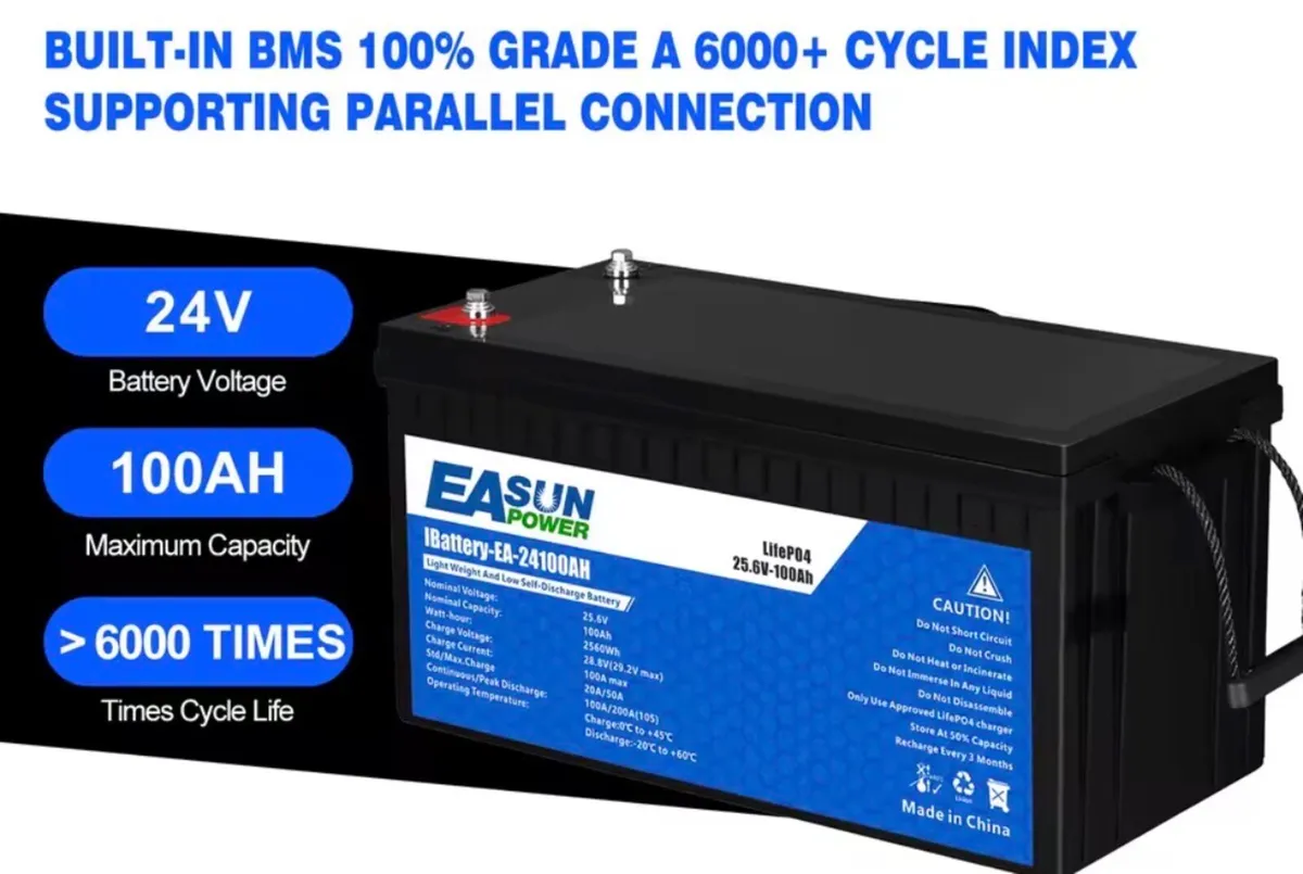 New LiFePo4 Battery 200AH 24v