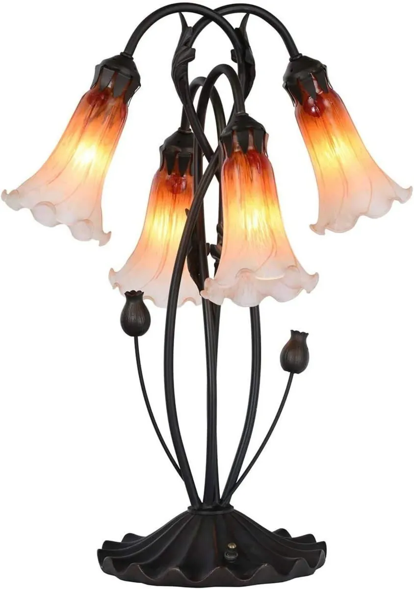 L30699 Lily Flower Blown Glass Accent Table Lamp - Image 1