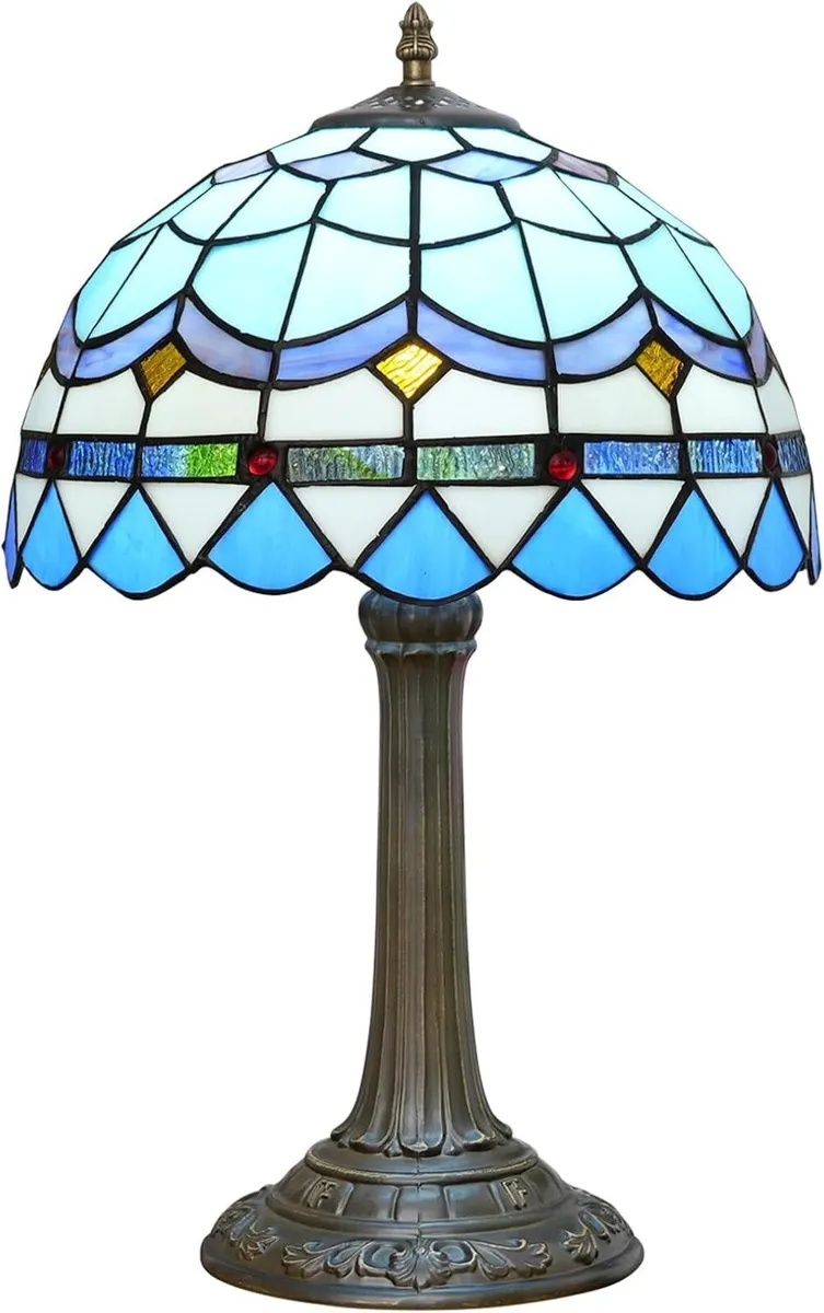 Tiffany Table Lamp Stained Glass Mediterranean - Image 1
