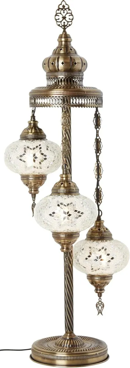 Turkish Moroccan Mosaic Floor and Table Lamp Boho - Image 1