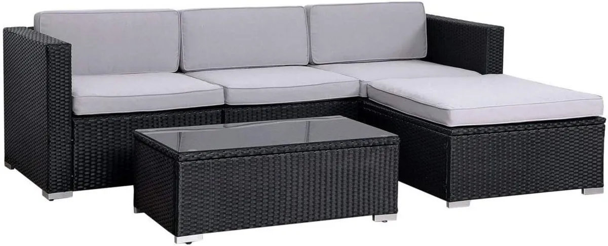 California Rattan Garden Furniture Set 5 Piece - Image 1