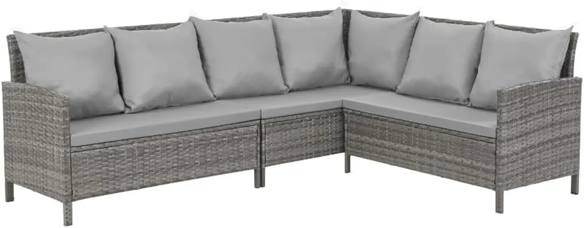 Madison 7 Seat PE Rattan Garden Furniture Set - Image 3
