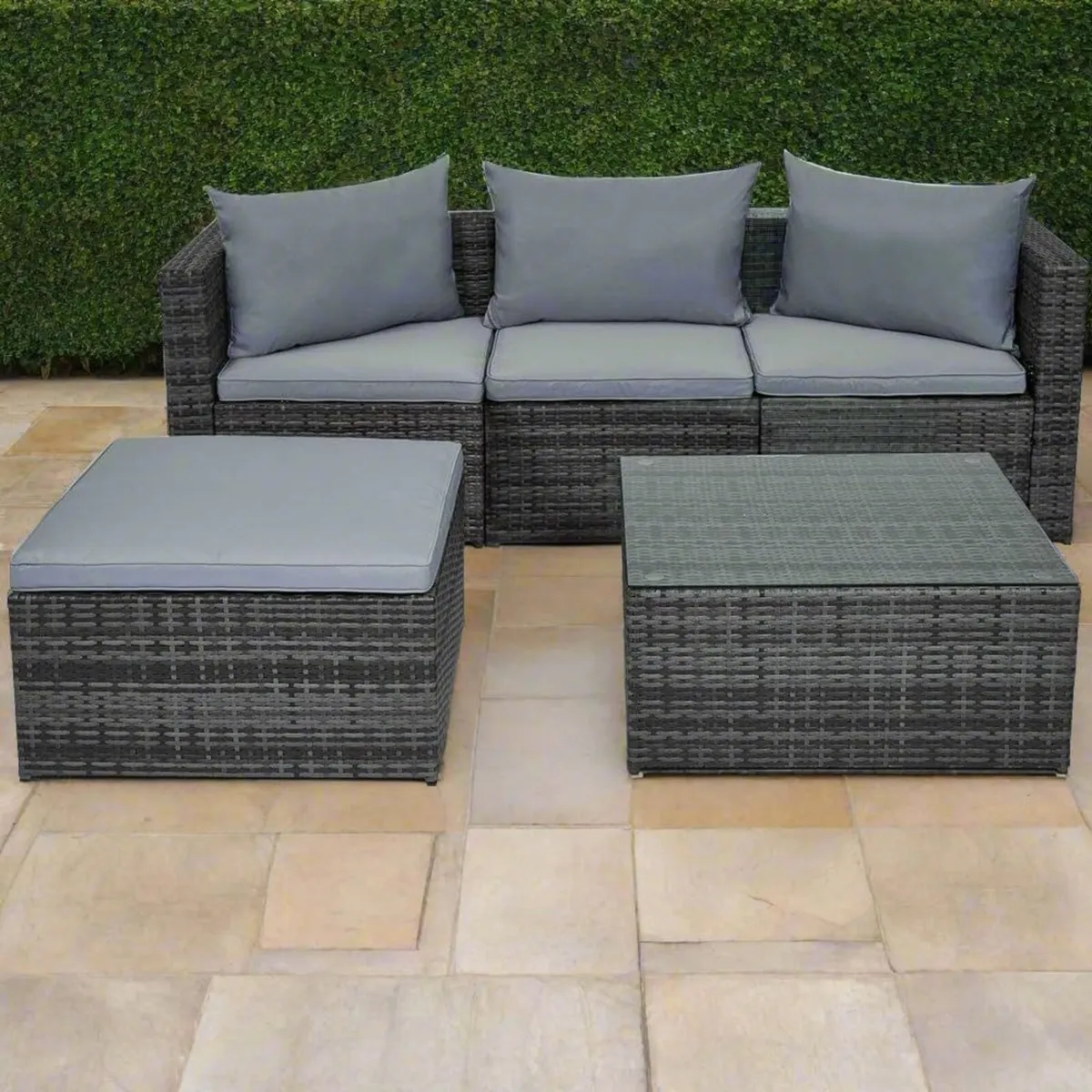Malaga Grey Rattan Garden Outdoor Furniture - Image 4