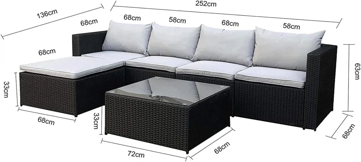 Miami Brown Outdoor Rattan Garden Furniture Set - Image 2