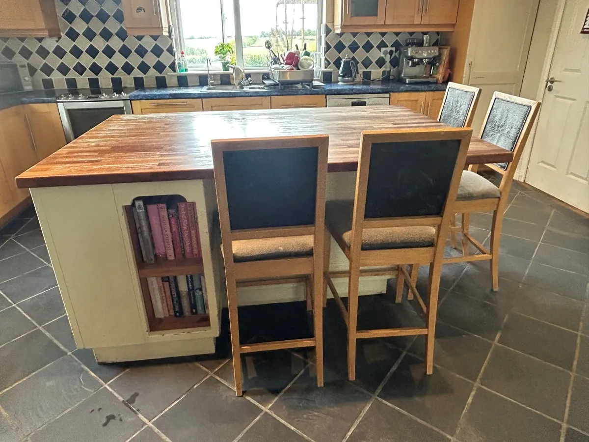 Bespoke Solid Iroko Kitchen Island – Handcrafted - Image 4