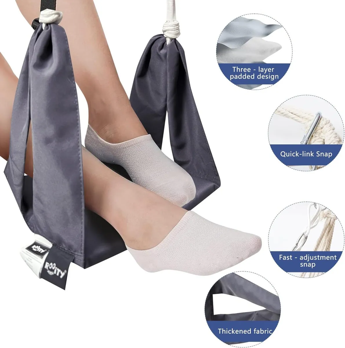 Hammock Swing Chair with Adjustable Footrest - Image 4