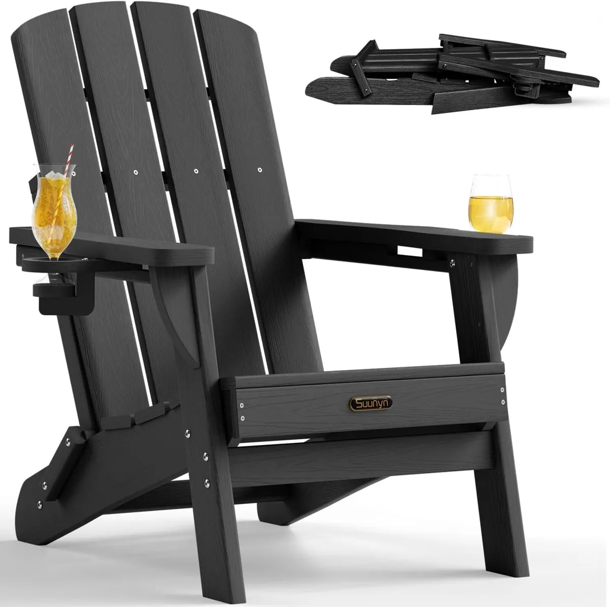 Folding Adirondack Chair HDPE All-Weather Fire - Image 1
