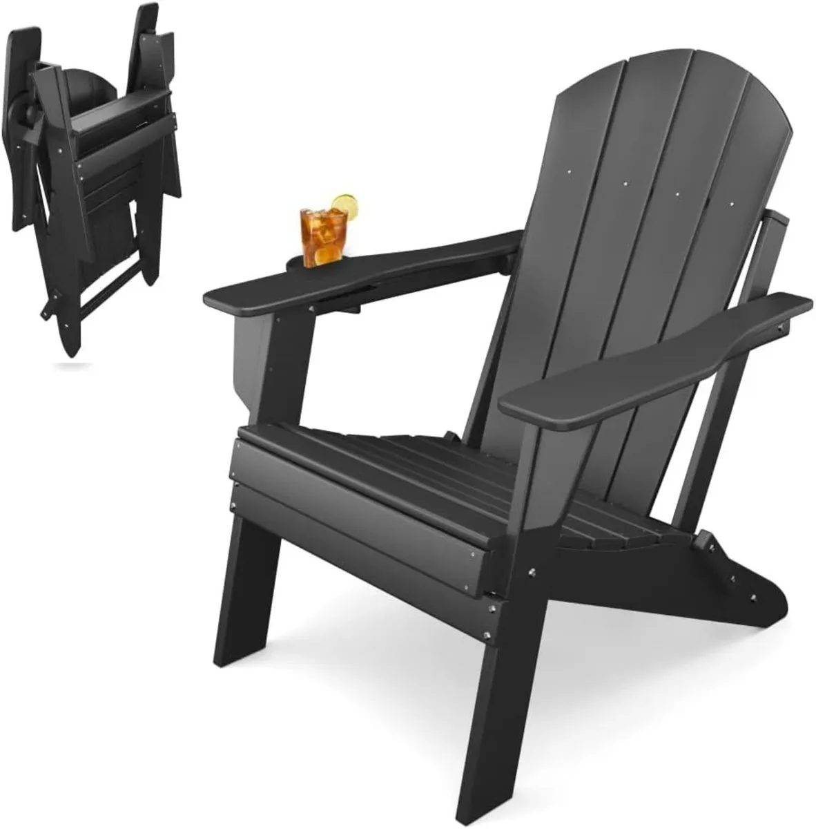 Adirondack Folding Chair for Garden Patio or Deck - Image 1