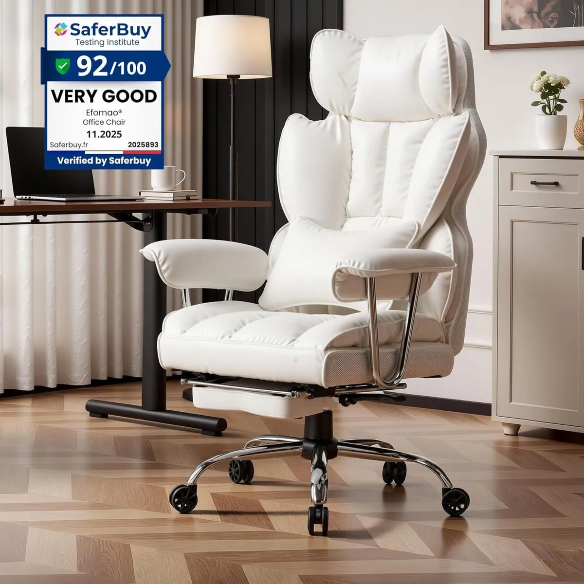 Desk Office Chair Big and Tall PU Leather - Image 3