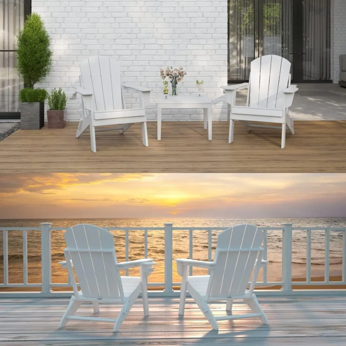 Adirondack Folding Chair for Garden Patio or Deck - Image 2