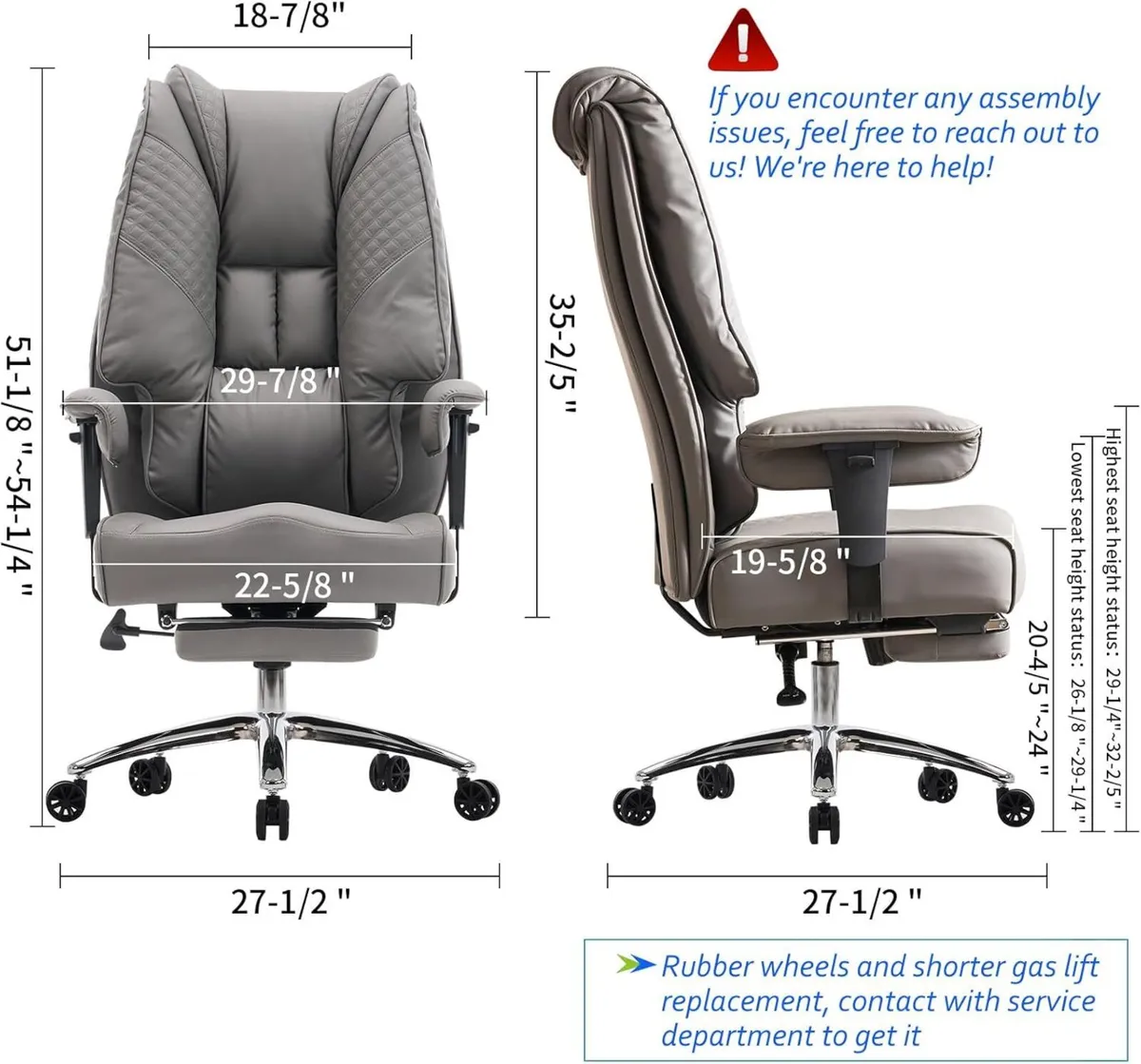 Heavy Duty Office Chair 180kg - Big Tall Ergonomic - Image 2