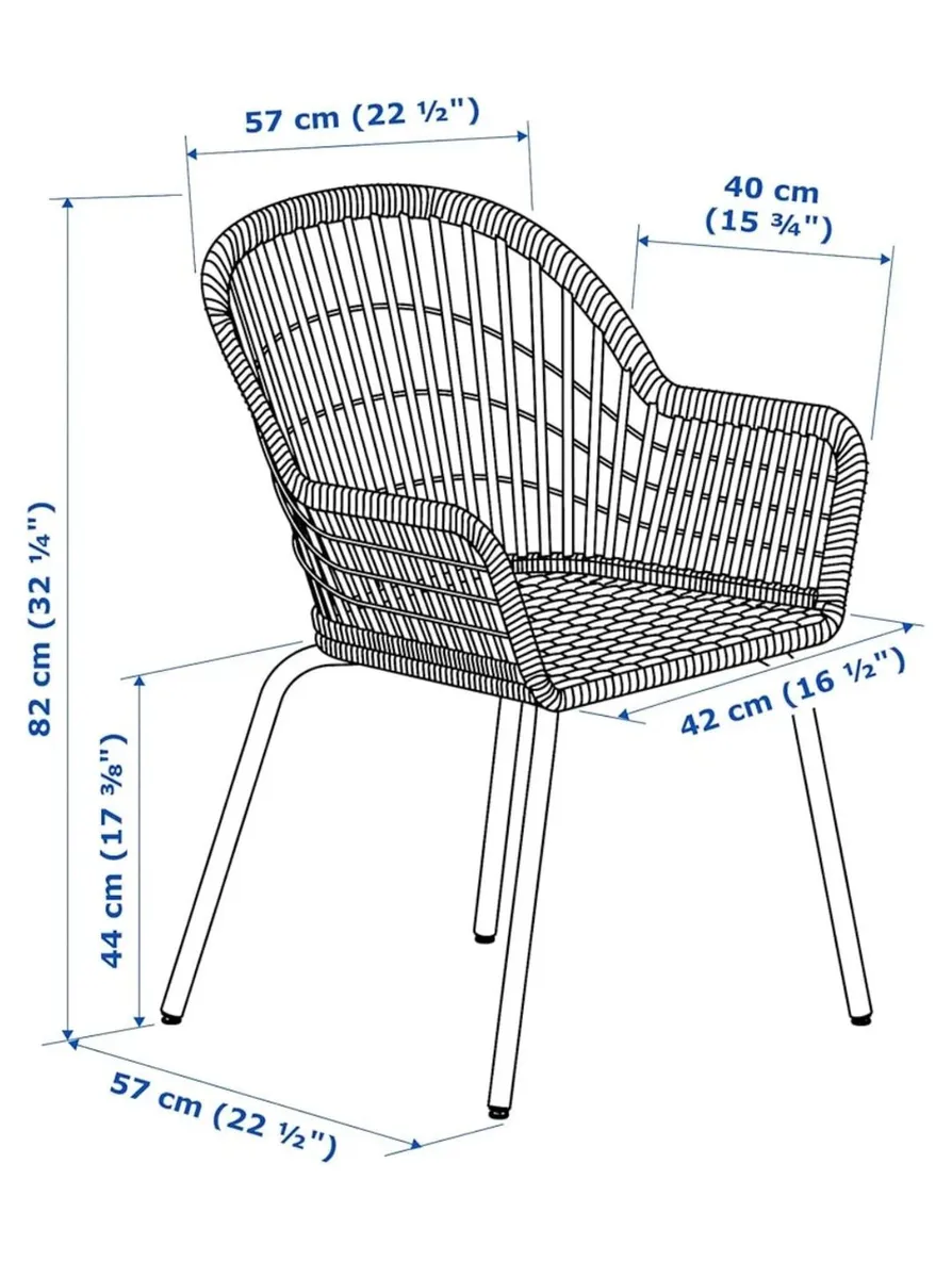 2 Ikea chairs nilsove - Image 2