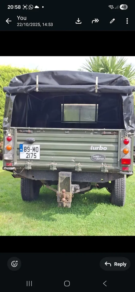 LAND ROVER DEFENDER 1.10 PICK UP 1989 - Image 2