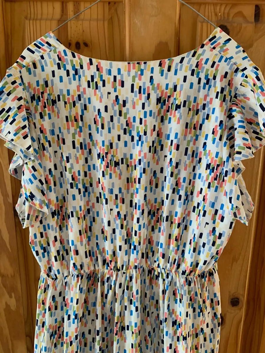 White & Multi Colour Pixie Daisy Dress - Image 3