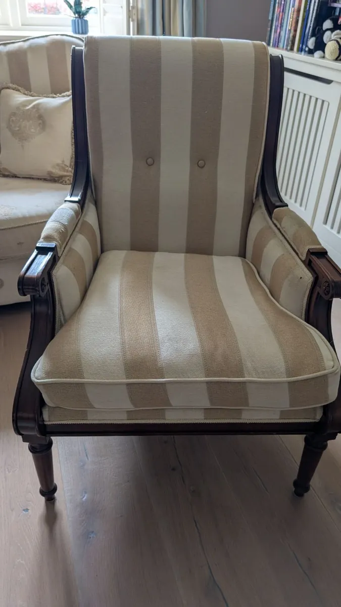 Sofa 3 seater (2) and chair - Image 3