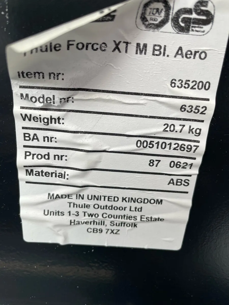 Thule roof box - Image 3