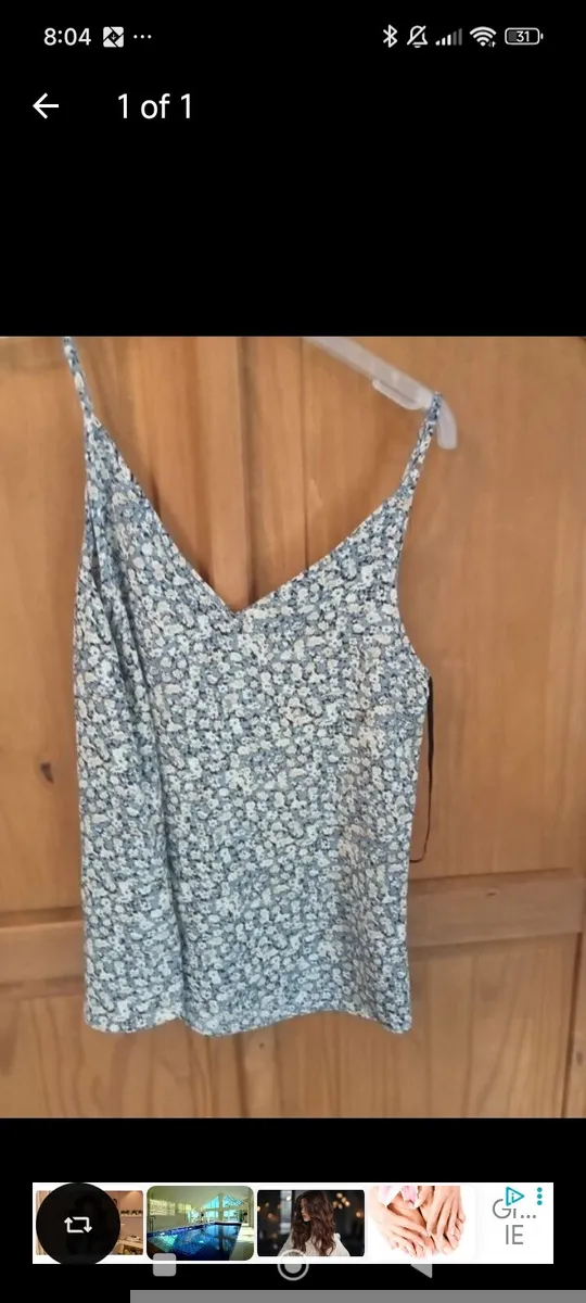 Ladies vest camisole top size 8
