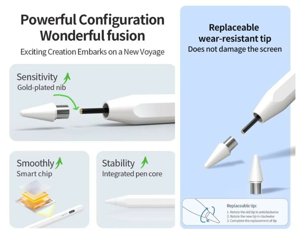 Stylus Pen iPad Android Magnetic Fast Charge - Image 3