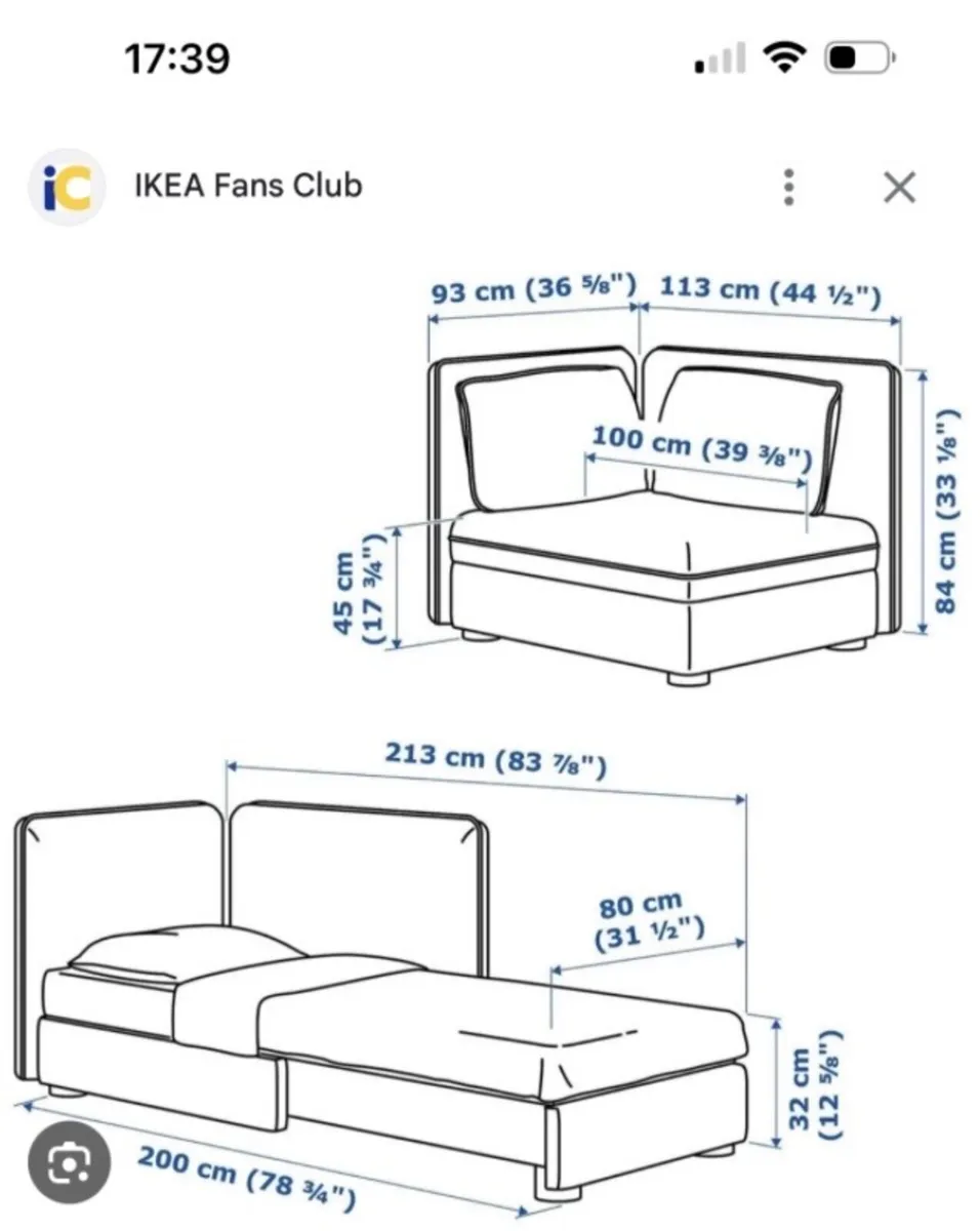 2 Ikea Vallentuna pull out sofa bed in grey - Image 4