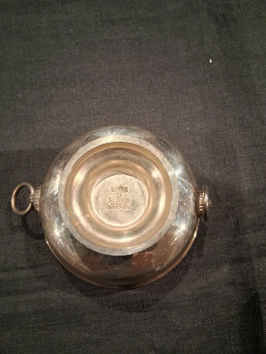 Small Silver Plated Rose Bowl With Handles - Image 3