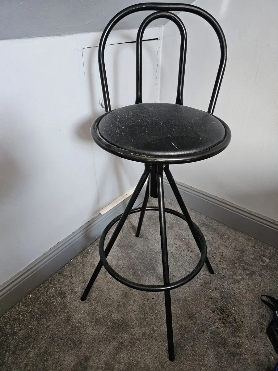 Two high black kitchen stools for Free - Image 1