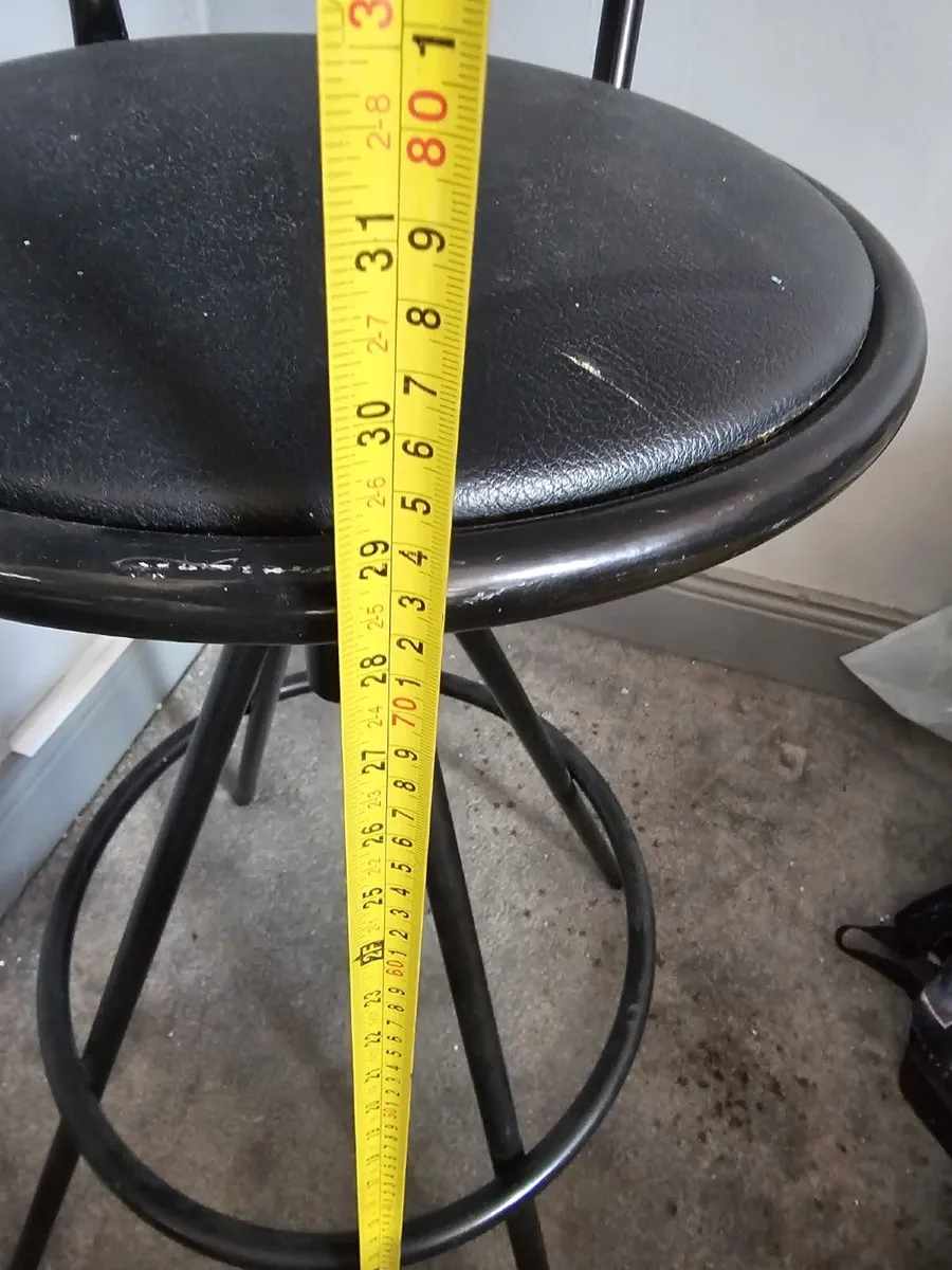Two high black kitchen stools for Free - Image 2