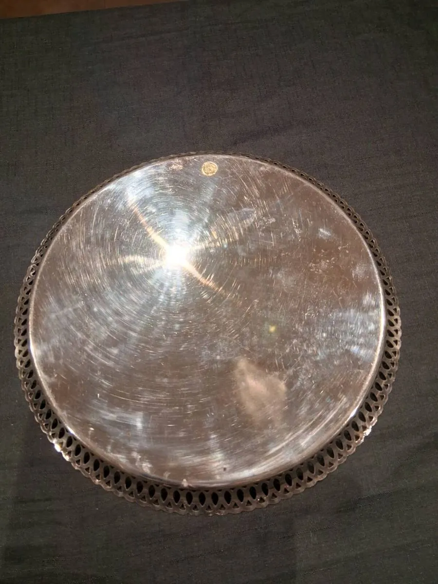 Silver Plated Metal Serving Tray - Image 2
