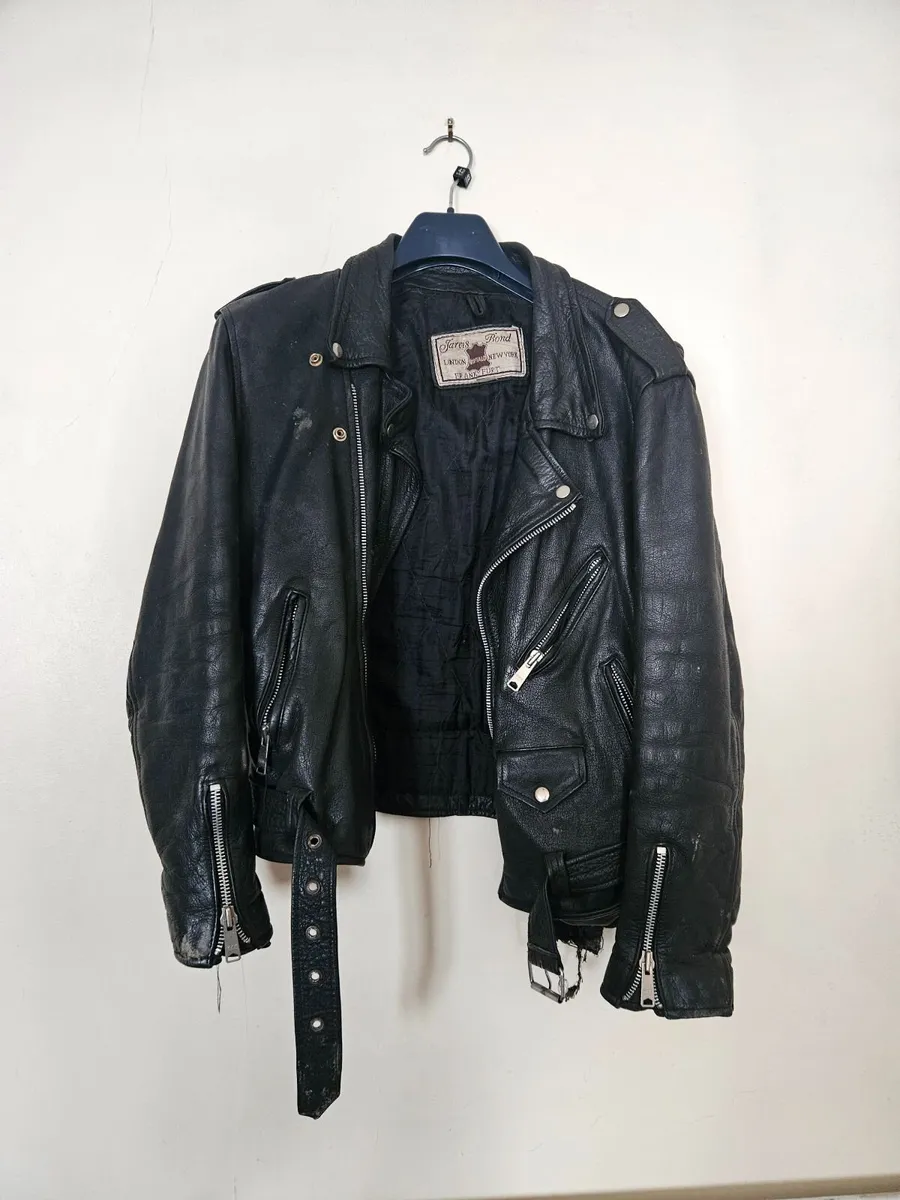 Vintage Black Leather Jacket - Image 1