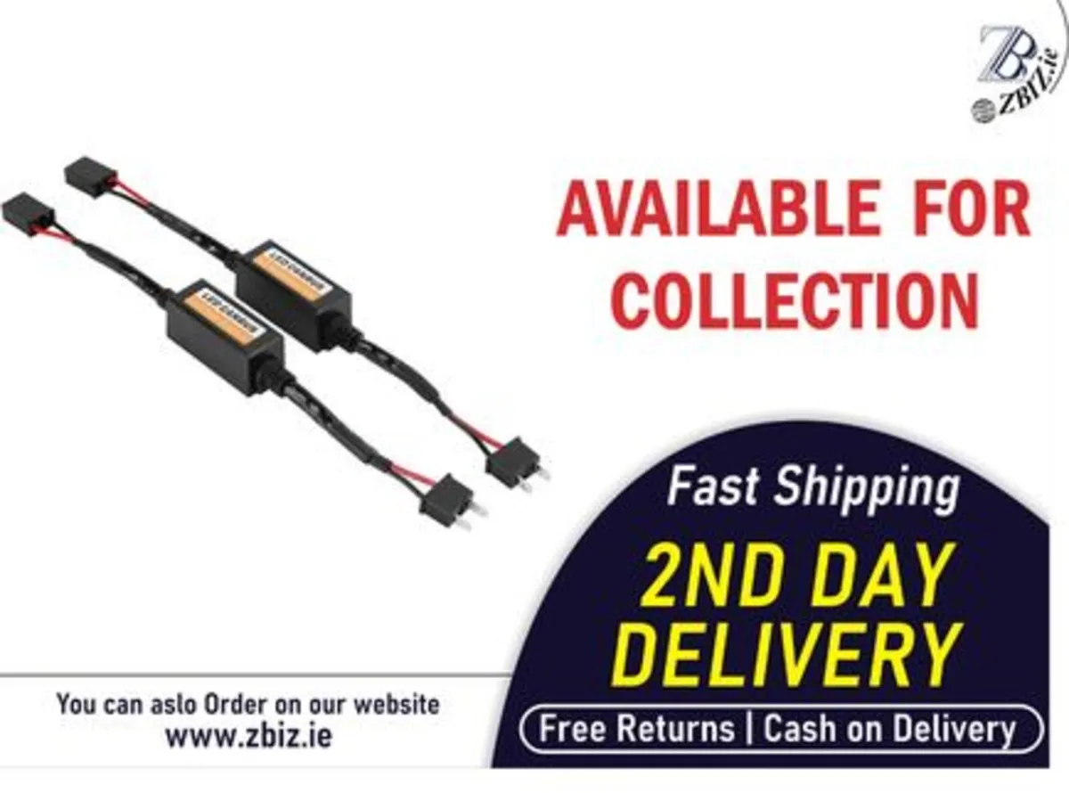 2X H7 LED Canbus Decoder Anti-Flicker Resistor - Image 1