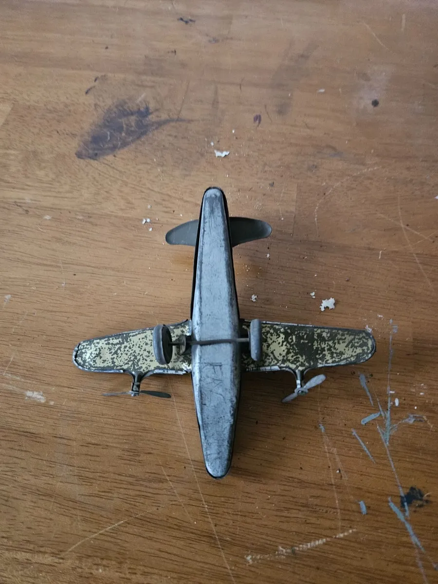 Vintage Tinplate Aeroplane 1950's - Image 4