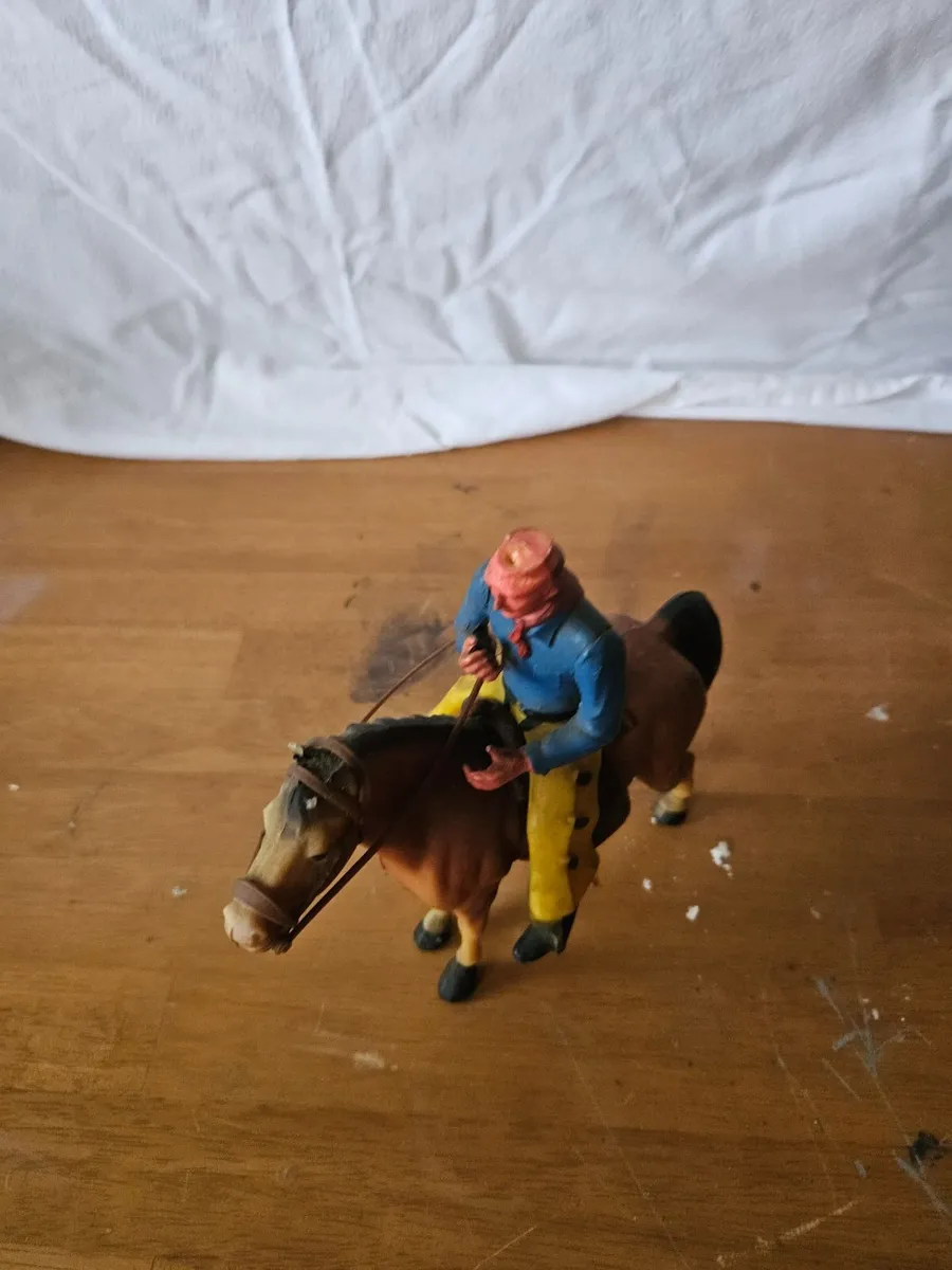 Vintage Cowboy on Horse Back Wild West - Image 1