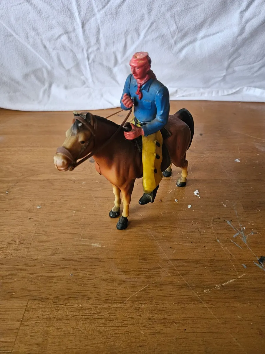 Vintage Cowboy on Horse Back Wild West - Image 2