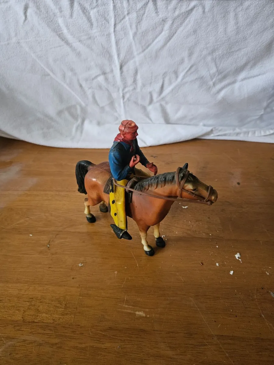 Vintage Cowboy on Horse Back Wild West - Image 3