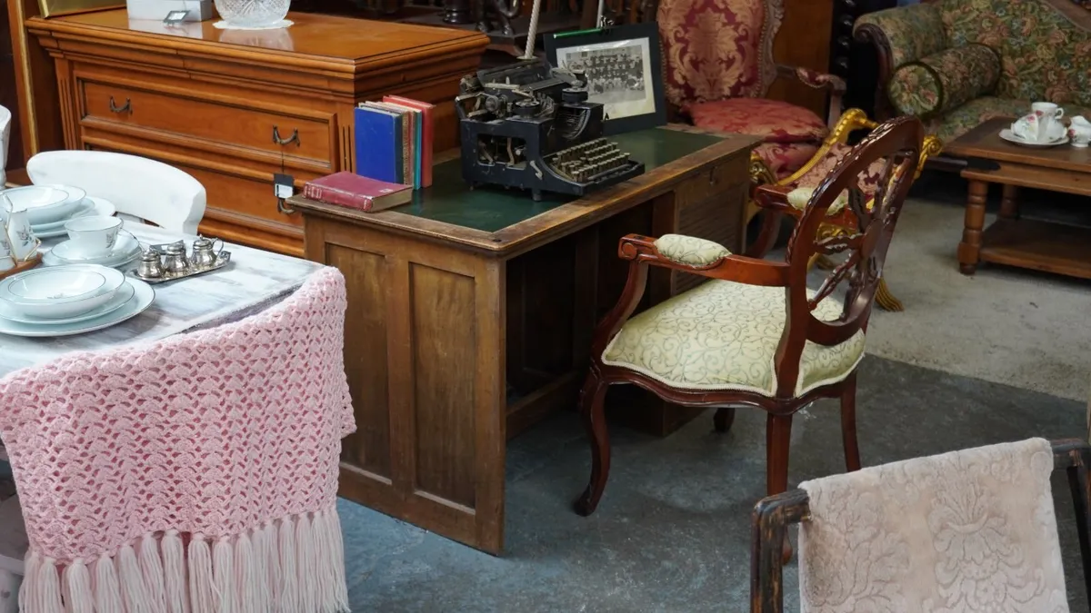 Vintage Teachers Desk - Image 3