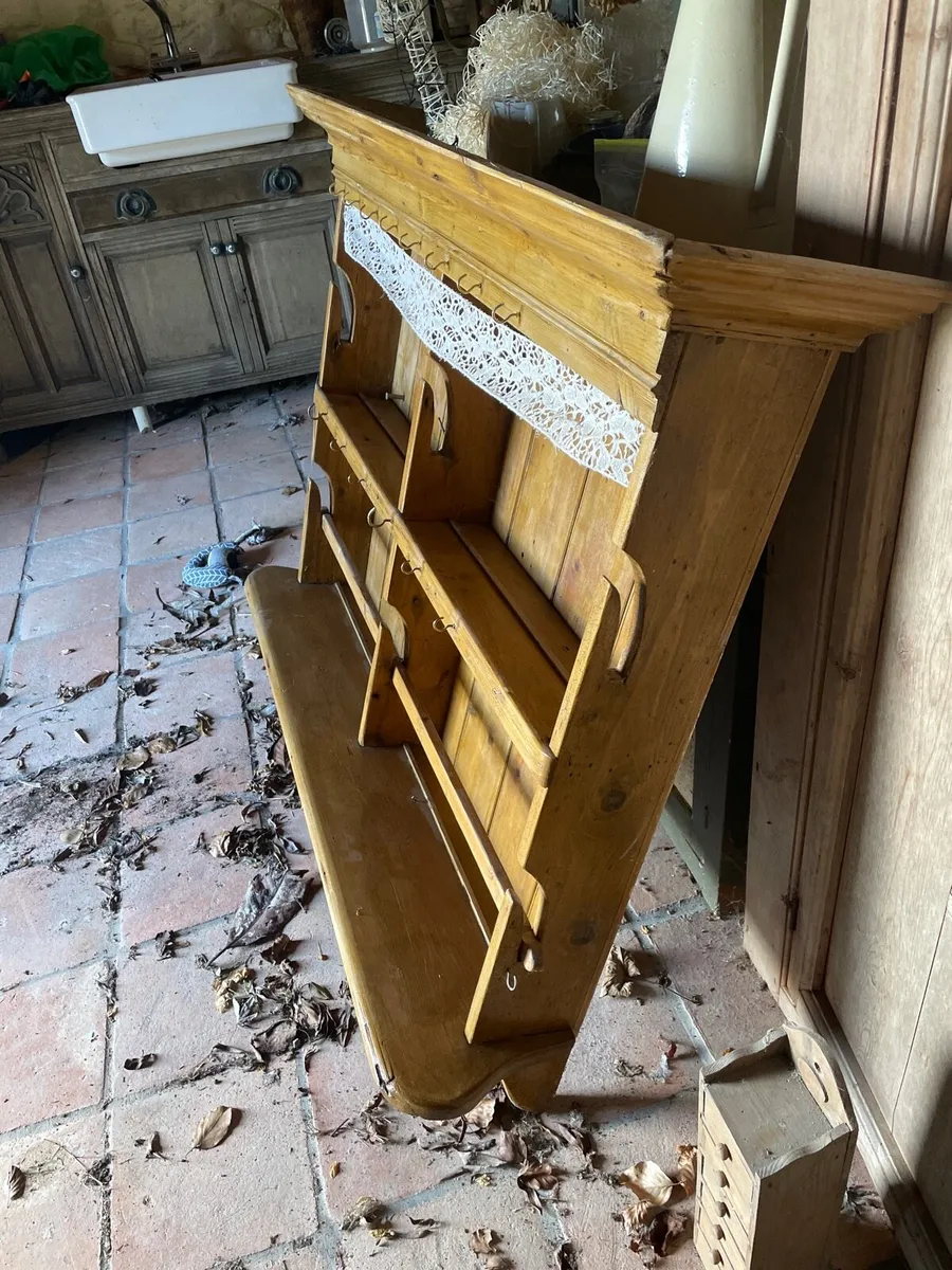 Old pine wall shelf - Image 3