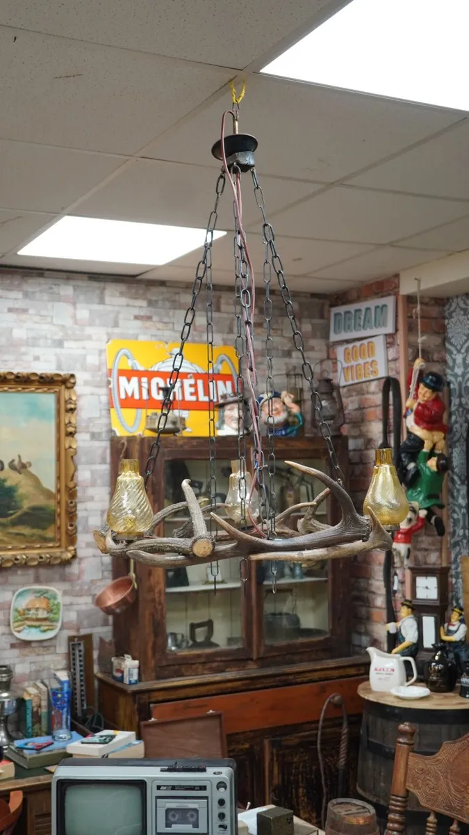 Rustic Antler Chandelier - Image 2