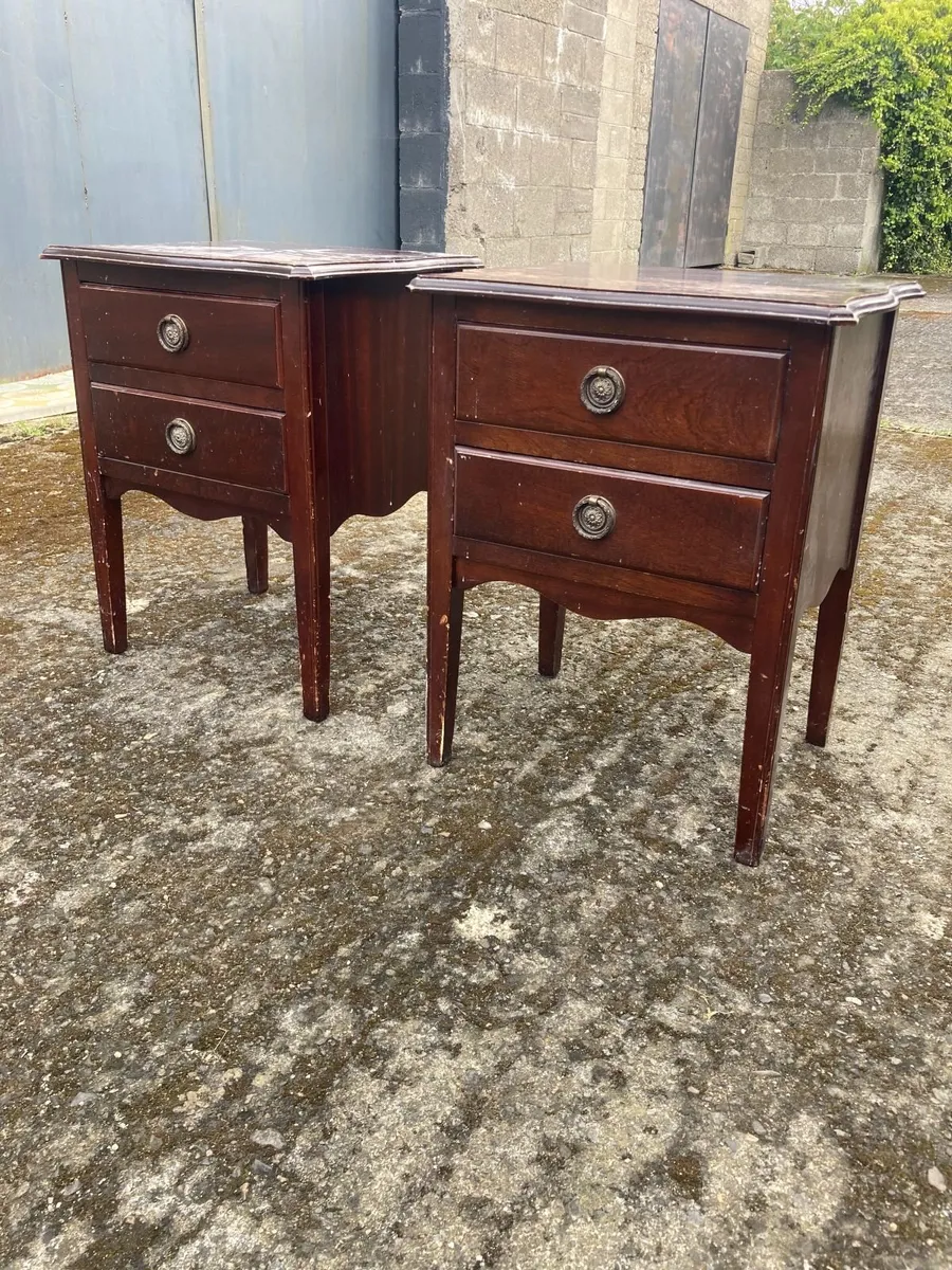 Bedside Lockers x 2 - Vintage - TLC - Image 2