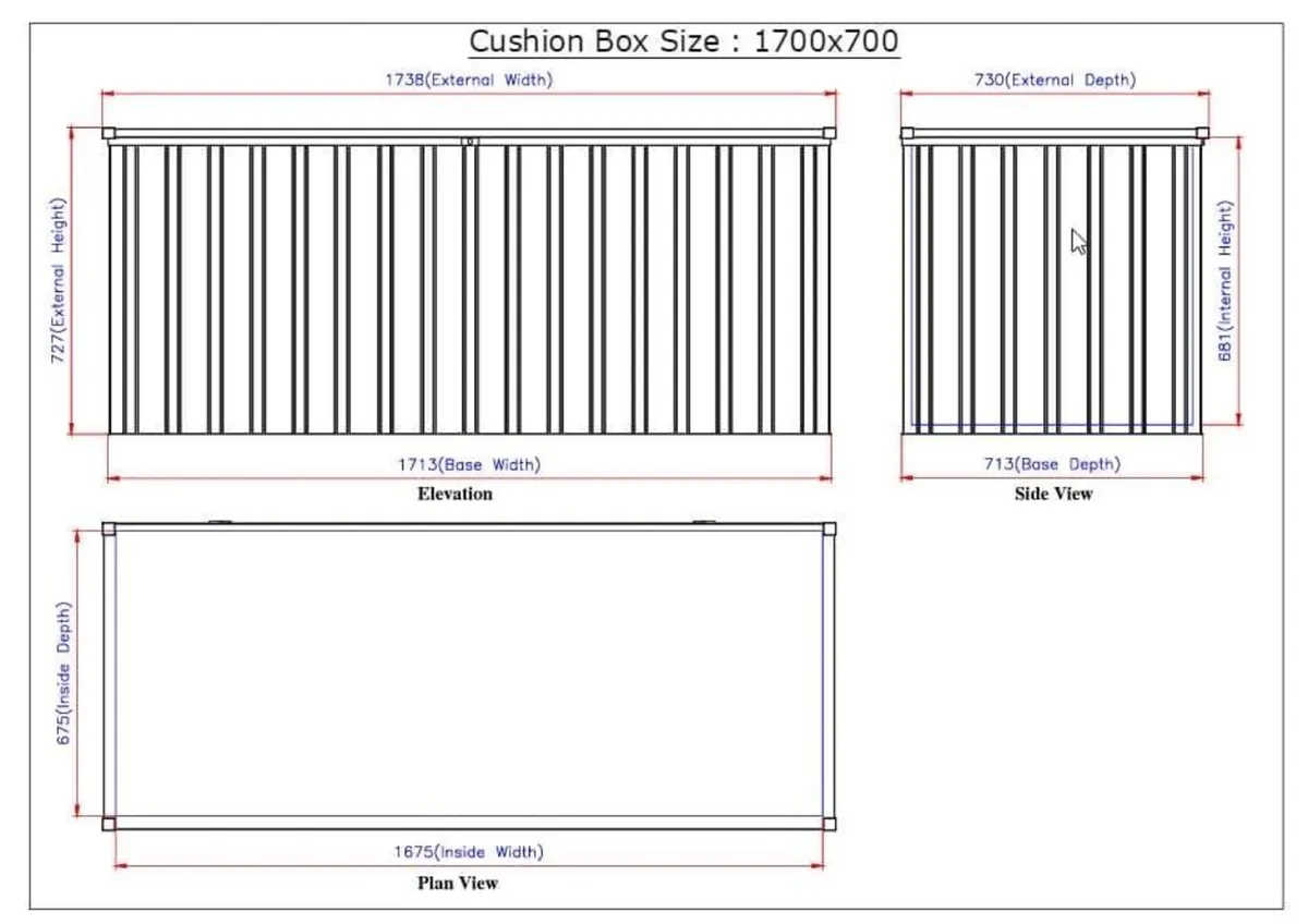 770 Litre Steel Weatherproof Patio Storage Box - Image 4