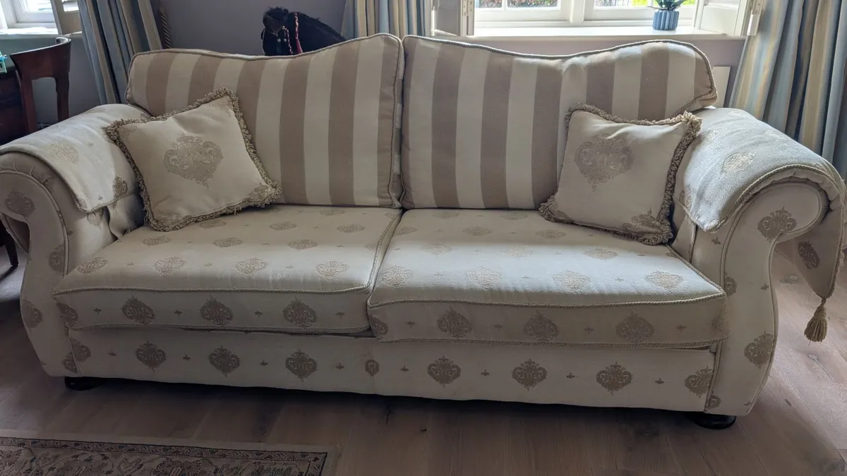 Sofa 3 seater (2) and chair - Image 1